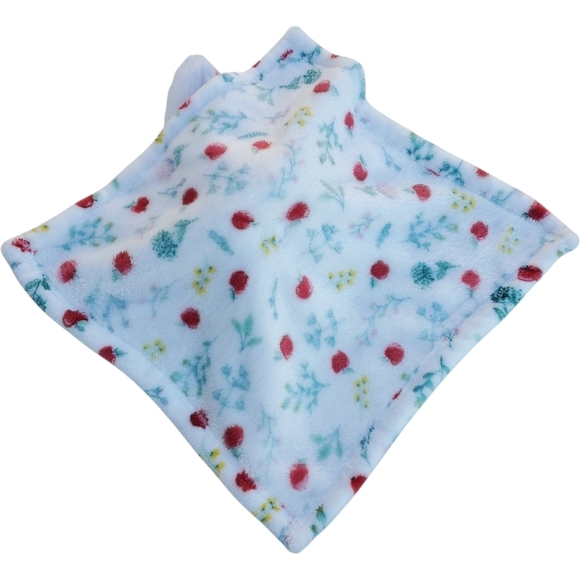 Blankets & Beyond Nunu Bunny Rabbit Plush with Apples & Flower Blanket Lovey - Picture 2 of 4